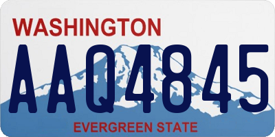 WA license plate AAQ4845