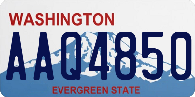 WA license plate AAQ4850