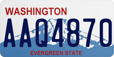 WA license plate AAQ4870
