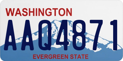 WA license plate AAQ4871