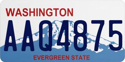 WA license plate AAQ4875
