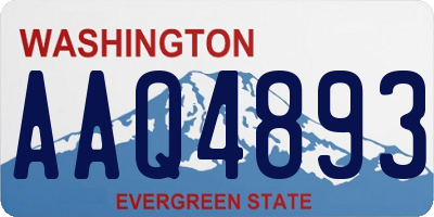 WA license plate AAQ4893