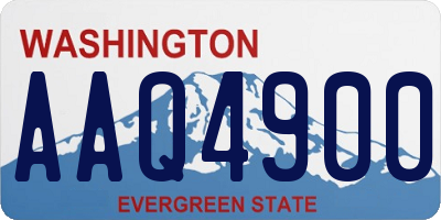 WA license plate AAQ4900