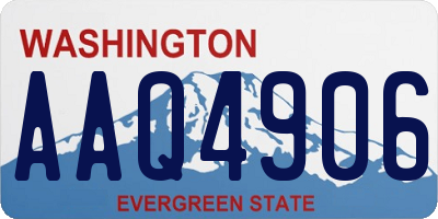 WA license plate AAQ4906