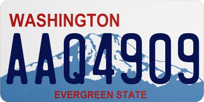 WA license plate AAQ4909