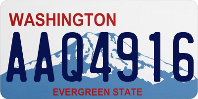 WA license plate AAQ4916