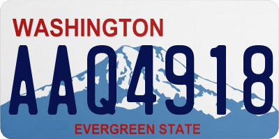 WA license plate AAQ4918
