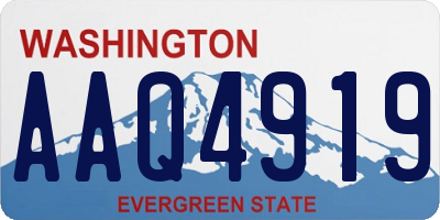 WA license plate AAQ4919