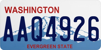 WA license plate AAQ4926