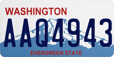 WA license plate AAQ4943