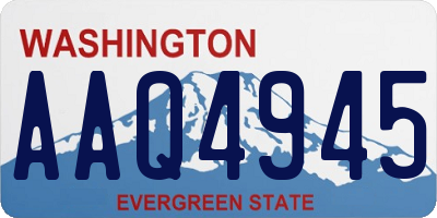 WA license plate AAQ4945