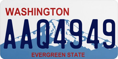 WA license plate AAQ4949