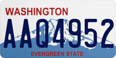WA license plate AAQ4952