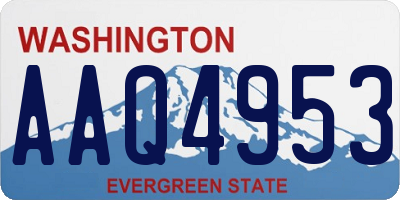 WA license plate AAQ4953
