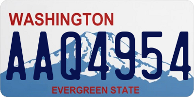 WA license plate AAQ4954