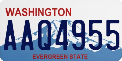 WA license plate AAQ4955