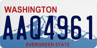 WA license plate AAQ4961