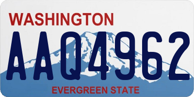 WA license plate AAQ4962