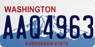 WA license plate AAQ4963