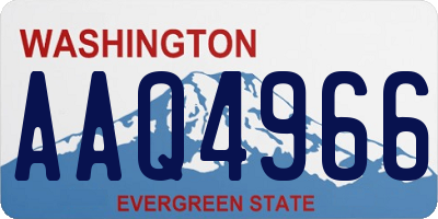 WA license plate AAQ4966