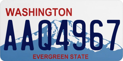 WA license plate AAQ4967