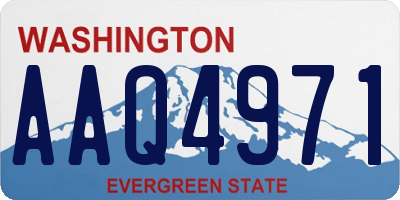 WA license plate AAQ4971