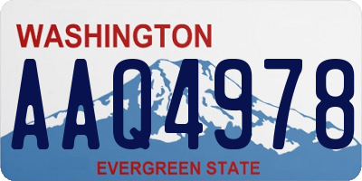 WA license plate AAQ4978