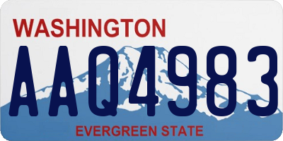 WA license plate AAQ4983