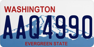 WA license plate AAQ4990