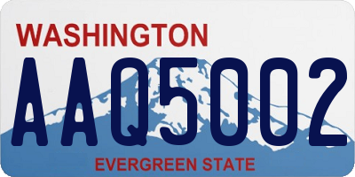WA license plate AAQ5002