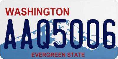 WA license plate AAQ5006
