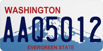 WA license plate AAQ5012