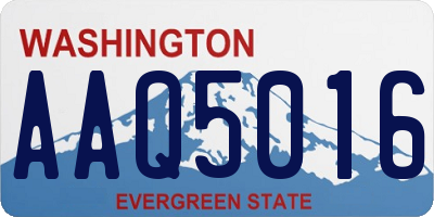 WA license plate AAQ5016
