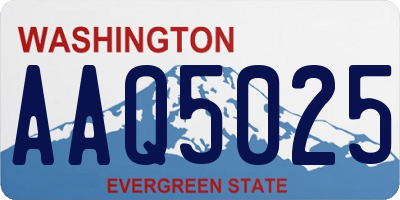 WA license plate AAQ5025