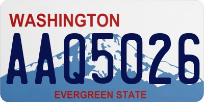 WA license plate AAQ5026
