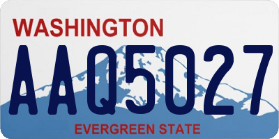 WA license plate AAQ5027