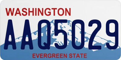 WA license plate AAQ5029