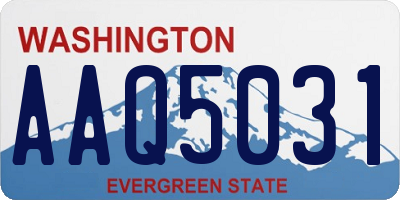 WA license plate AAQ5031