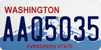 WA license plate AAQ5035