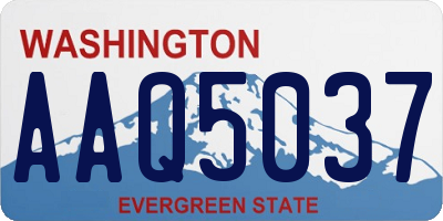 WA license plate AAQ5037