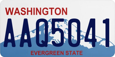 WA license plate AAQ5041