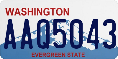 WA license plate AAQ5043
