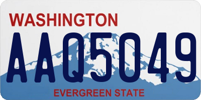 WA license plate AAQ5049