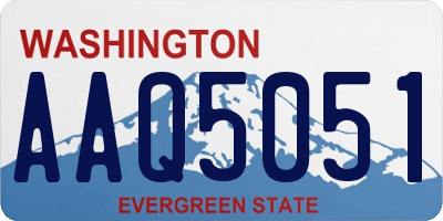 WA license plate AAQ5051