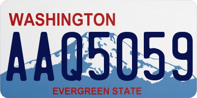 WA license plate AAQ5059