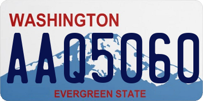 WA license plate AAQ5060