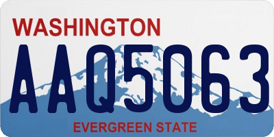 WA license plate AAQ5063