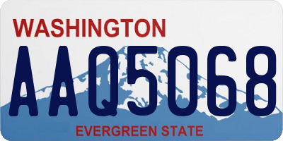 WA license plate AAQ5068