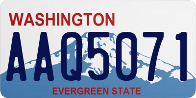 WA license plate AAQ5071