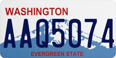 WA license plate AAQ5074